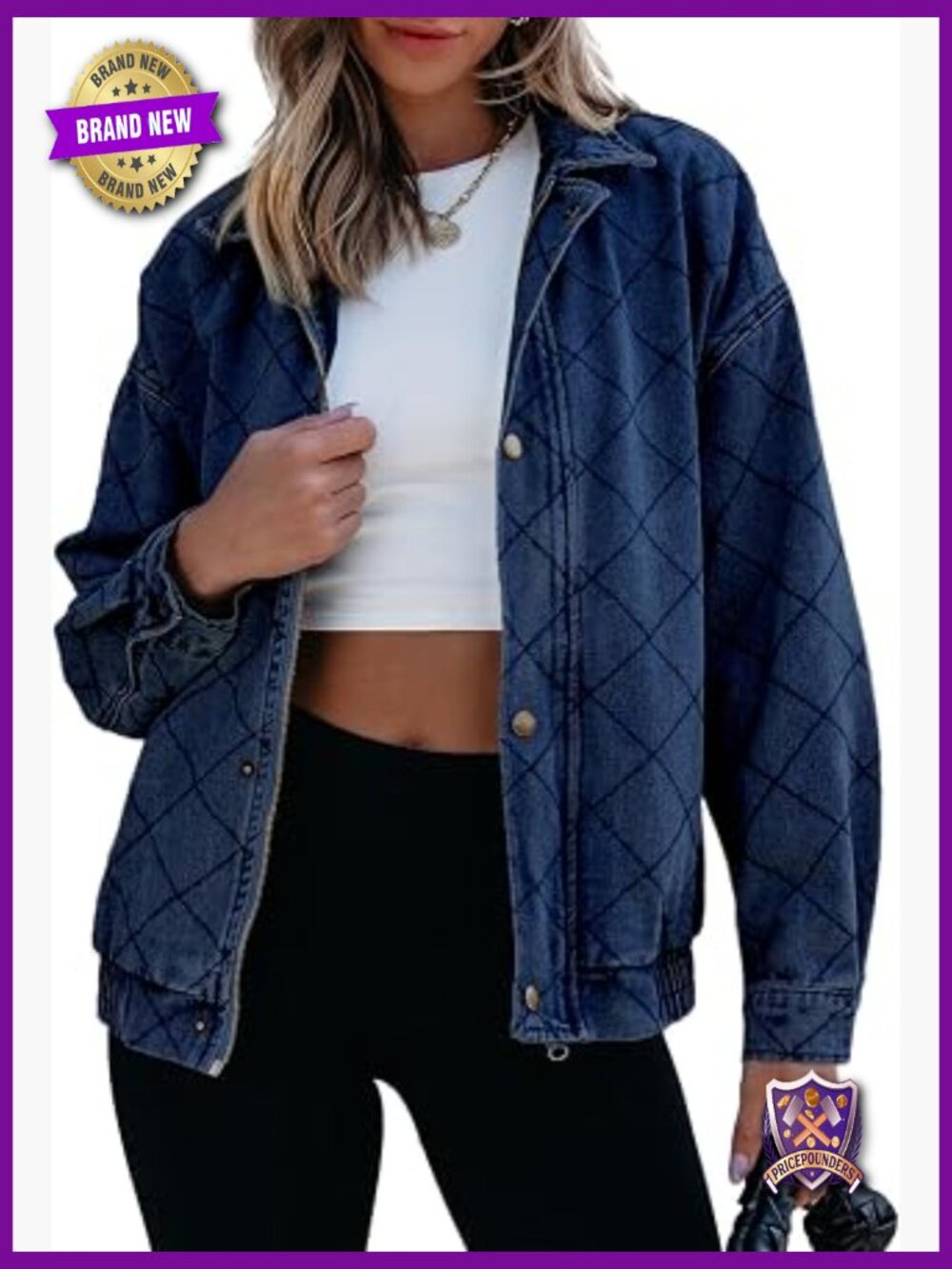 Oversized Denim Jacket Long Sleeve Shacket Coat Spring Outfits 2025